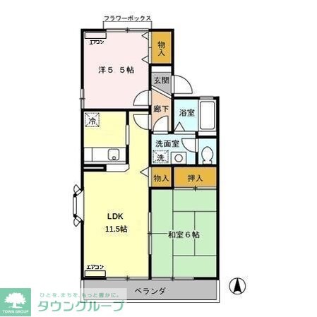 グレイスOJIMA Cの物件間取画像